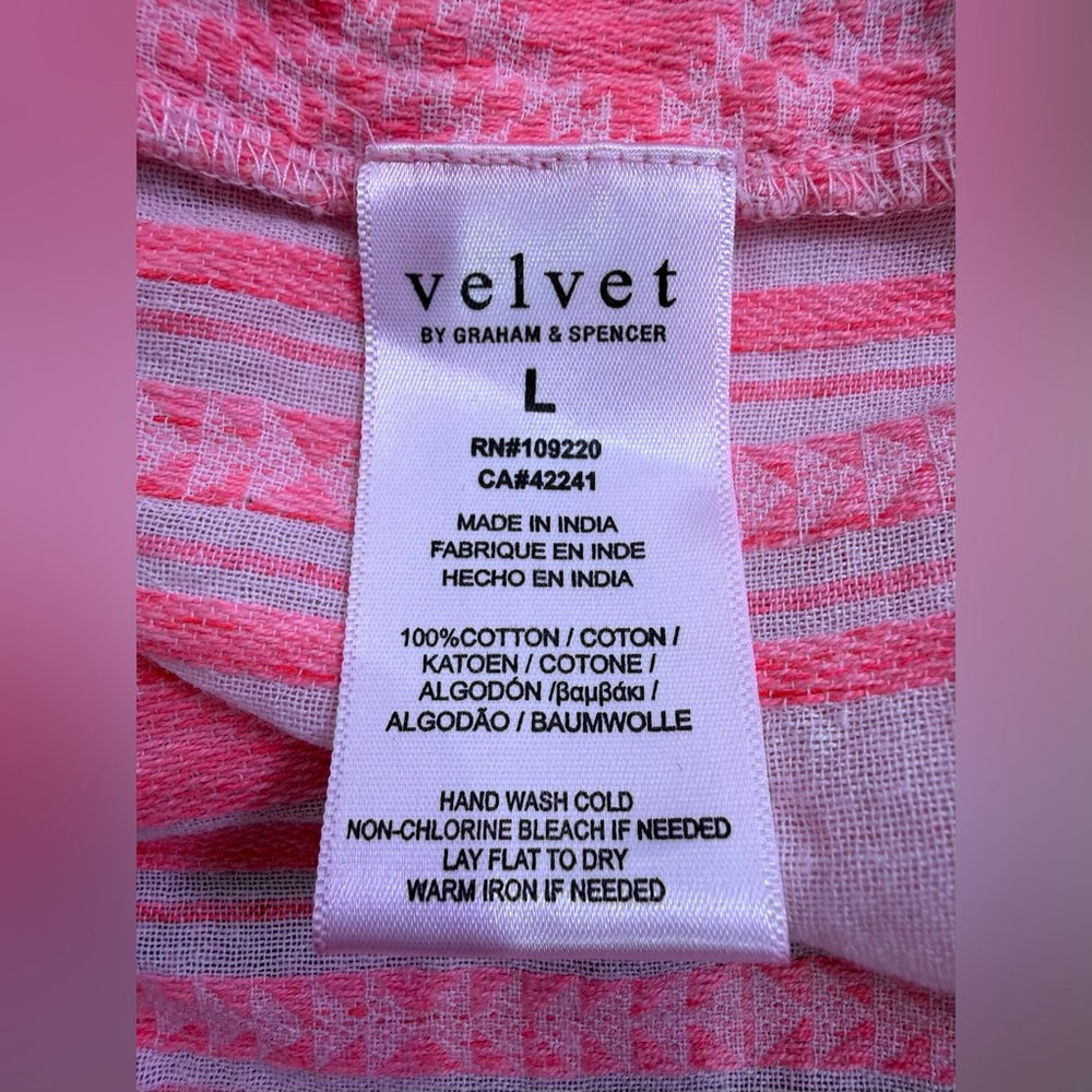 Velvet By Graham & Spencer Pink Embroidered Midi Dress Boho Halter Cotton Sz Lrg - Picture 12 of 14